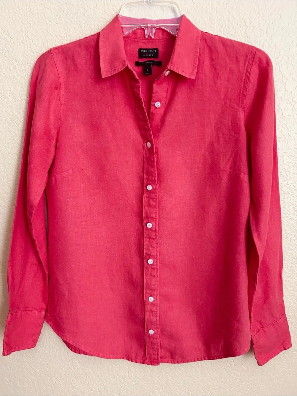 J. Crew Baird McNutt Linen Perfect Long Sleeve Button Down Shirt